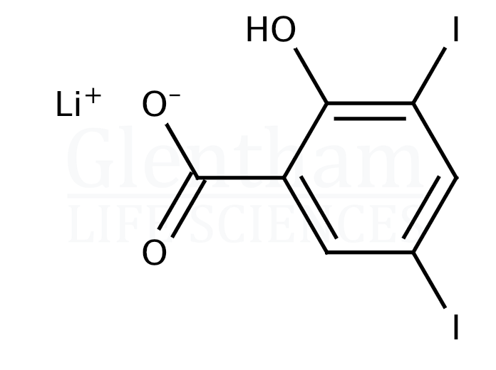 Lithium 3,5-diiodosalicylate Structure