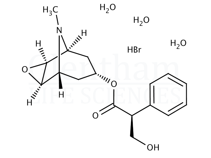Structure for (-)-Scopolamine hydrobromide trihydrate