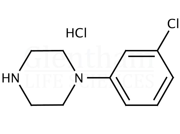 Structure for 1-(3-Chlorophenyl)piperazine hydrochloride