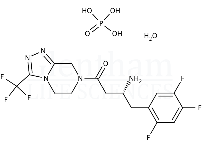 Sitagliptin phosphate hydrate Structure