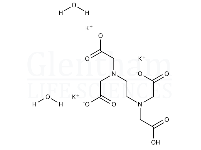 Structure for EDTA tripotassium salt dihydrate