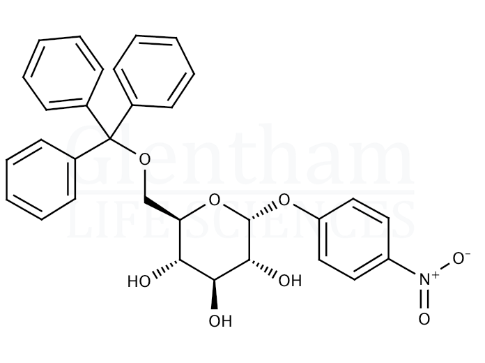 Structure for 4-Nitrophenyl 6-O-trityl-a-D-glucopyranoside