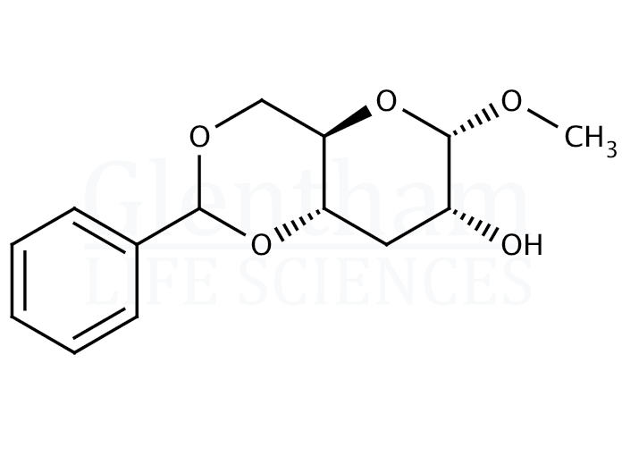 Structure for Methyl 4,6-O-benzylidene-3-deoxy-a-D-glucopyranoside
