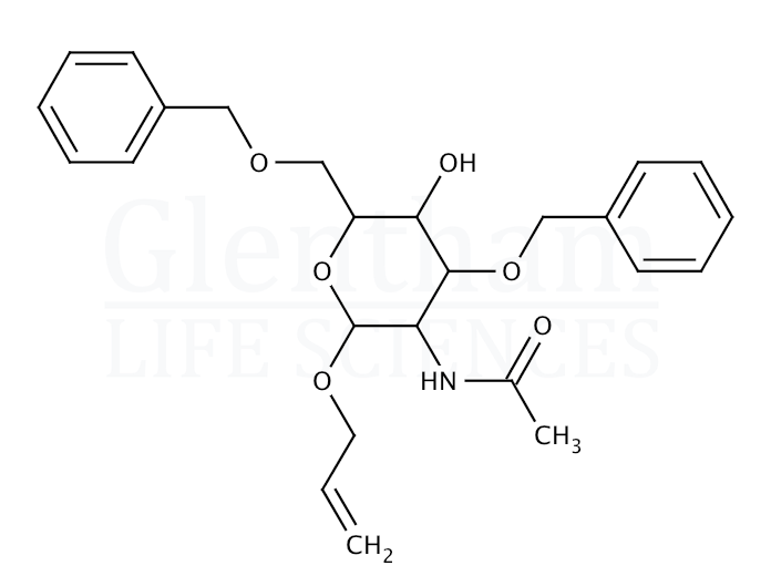 Allyl 2-(Acetylamino)-2-deoxy-3,6-bis-O-benzyl-β-D-glucopyranoside Structure