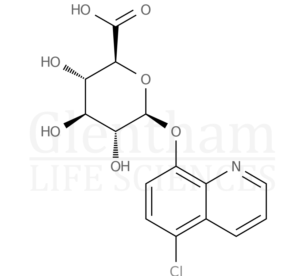 5-Chloro-8-hydroxyquinoline β-D-glucuronide Structure