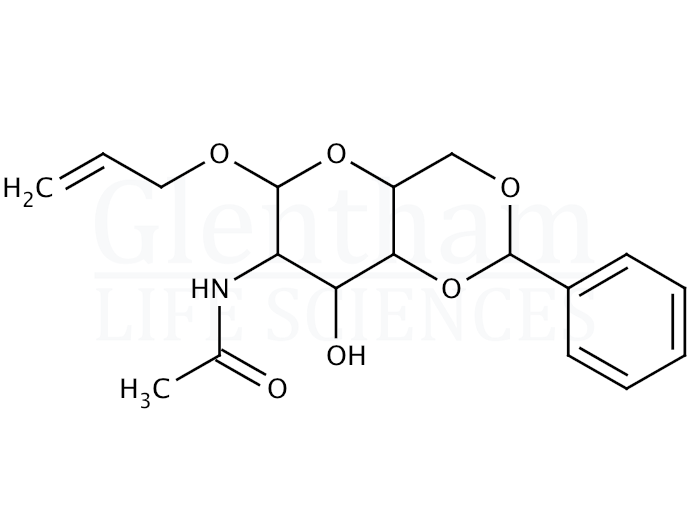 Allyl 2-(Acetylamino)-2-deoxy-4,6-O-(phenylmethylene)-β-D-glucopyranoside Structure