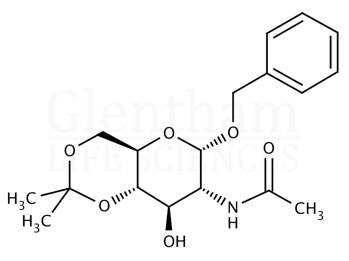 Structure for Benzyl 2-acetamido-2-deoxy-4,6-O-isopropylidene-a-D-glucopyranoside