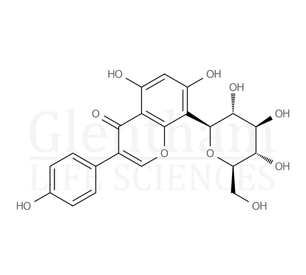 Genistein 8-C-glucoside Structure