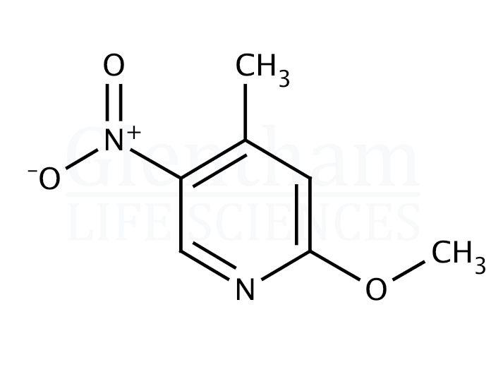 2-Methoxy-5-nitro-4-picoline (2-Methoxy-4-methyl-5-nitropyridine) Structure