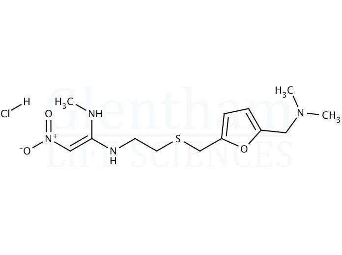 Ranitidine hydrochloride, EP grade Structure