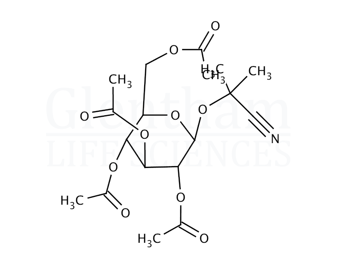 Structure for  2,3,4,6-Tetra-O-acetyl linamarin  (66432-53-9)