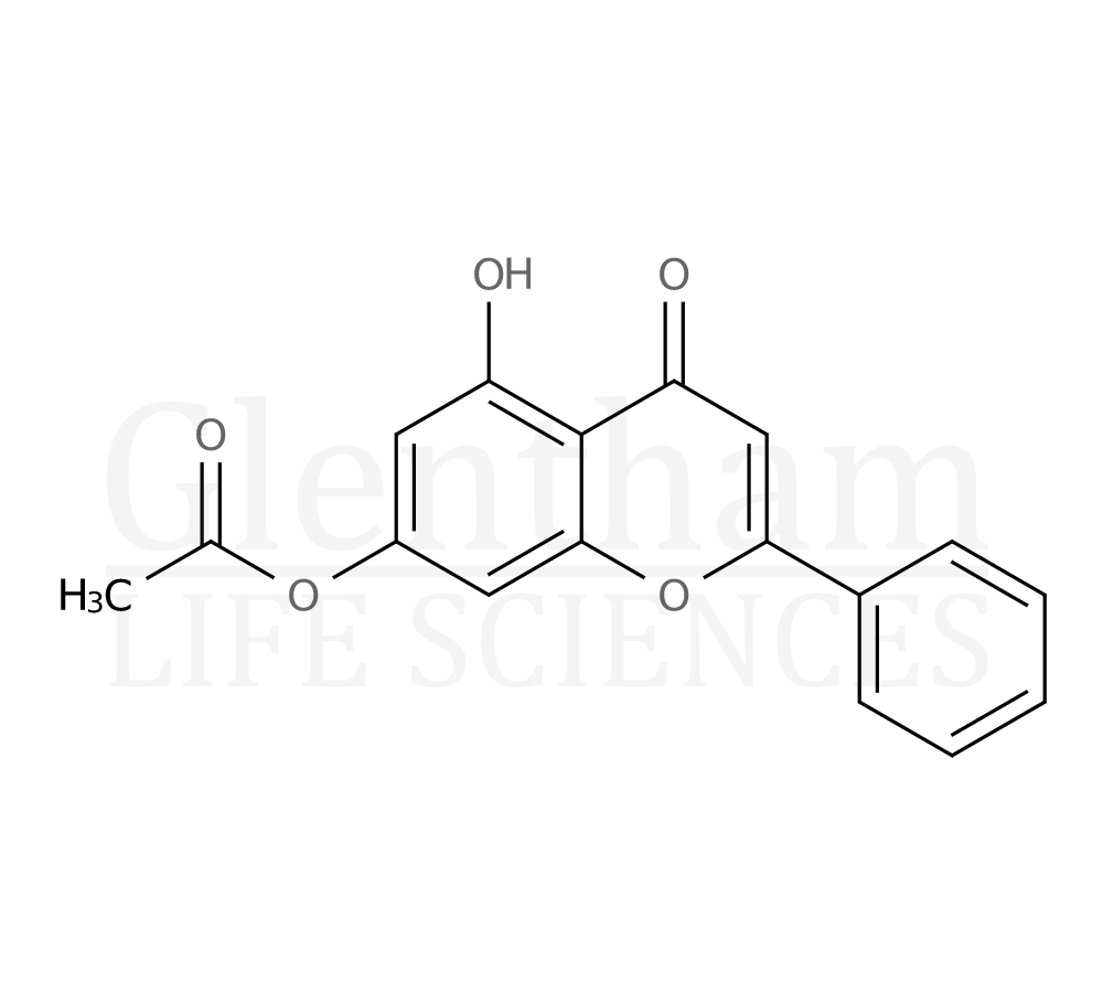 Structure for  5-hydroxy-7-acetoxylsaccharidesavone  (6674-40-4)