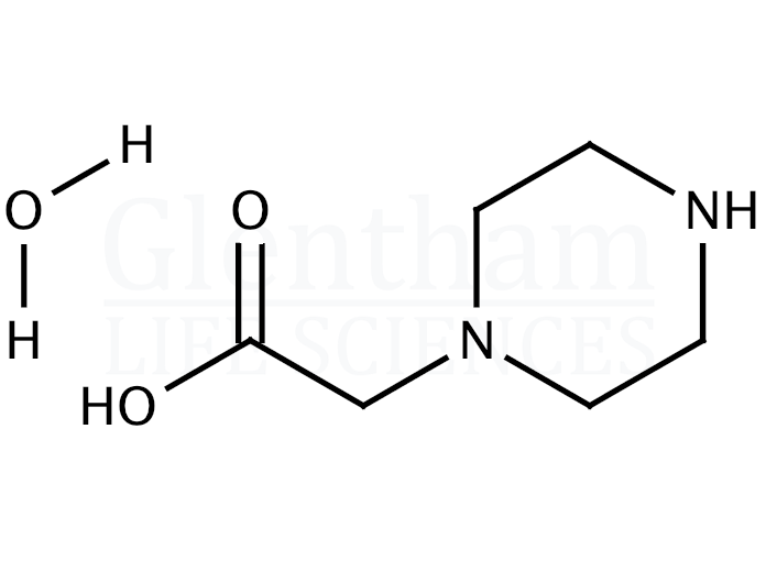 2-(1-Piperazinyl)acetic acid monohydrate  Structure