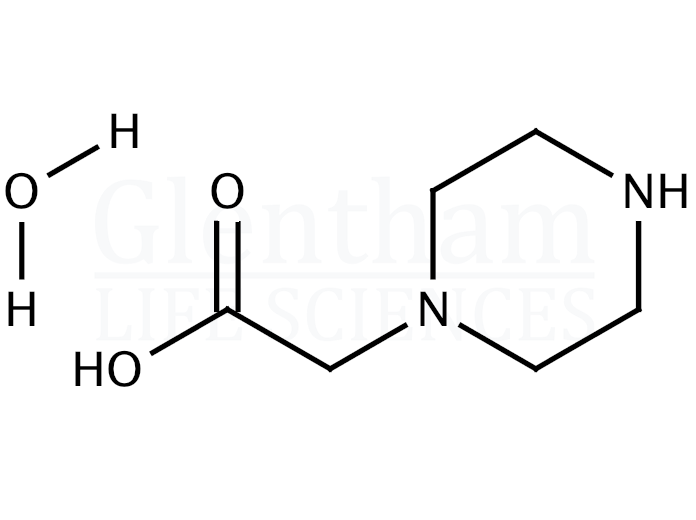 Structure for 2-(1-Piperazinyl)acetic acid monohydrate  (667462-09-1)