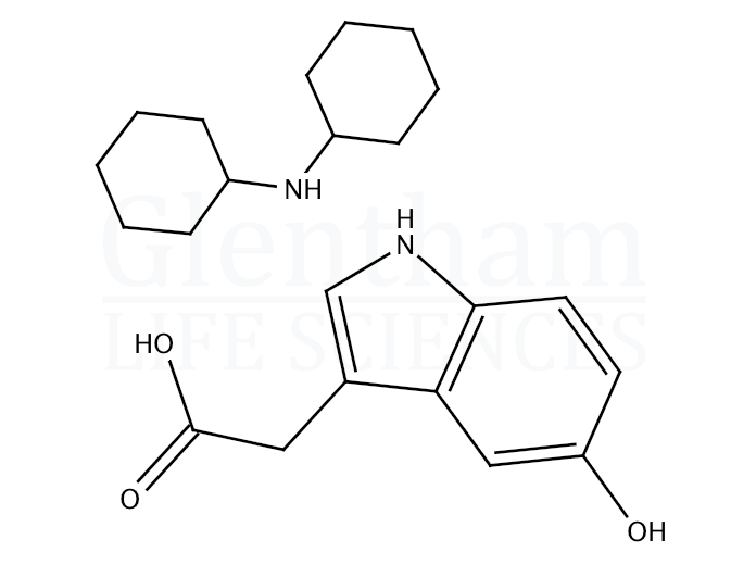 Structure for 5-Hydroxyindole-3-acetic acid (dicyclohexylammonium) salt