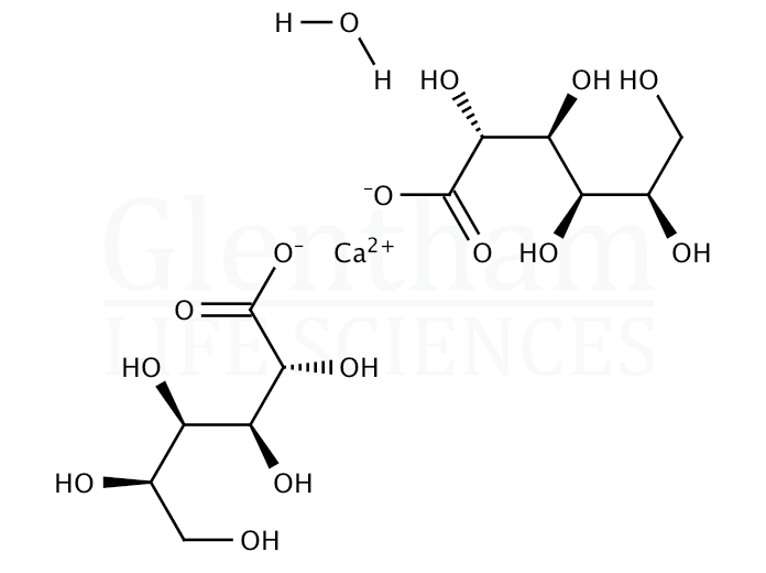 Calcium D-gluconate monohydrate, USP grade Structure