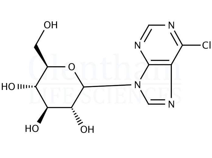 Structure for 6-Chloropurine-9-b-D-glucoside