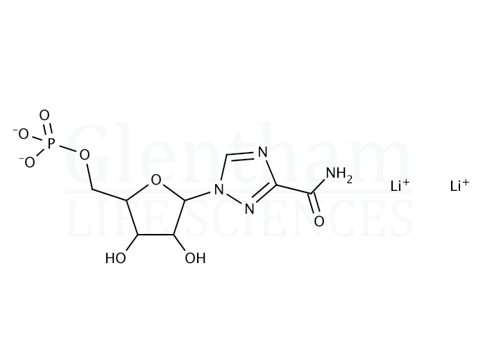 Ribavirin 5''-monophosphate dilithium salt Structure