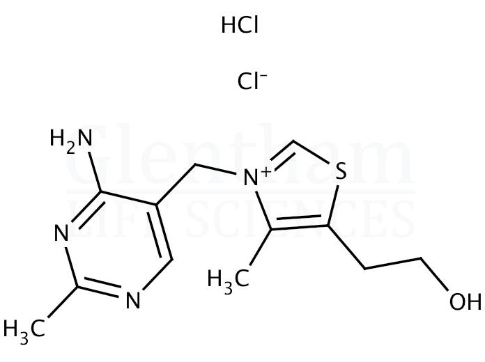 Thiamine hydrochloride, USP grade Structure