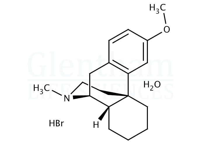 Large structure for Dextromethorphan hydrobromide monohydrate, Ph. Eur., USP grade (6700-34-1)