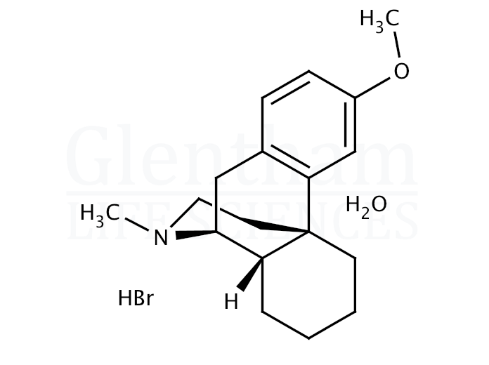 Structure for Dextromethorphan hydrobromide monohydrate, Ph. Eur., USP grade