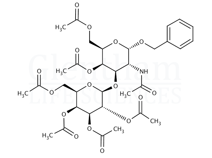 Benzyl 2-acetamido-4,6-di-O-acetyl-3-O-(2,3,4,6-tetra-O-acetyl-b-D-galactopyranosyl)-2-deoxy-a-D-galactopyranoside Structure
