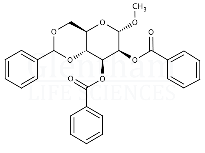 Methyl 2,3-di-O-benzoyl-4,6-O-benzylidene-a-D-mannopyranoside Structure