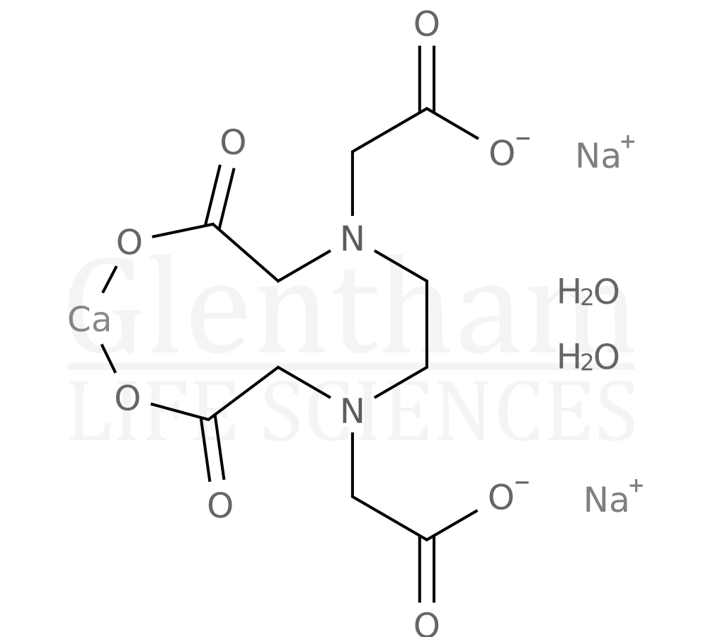Large structure for  EDTA calcium disodium salt dihydrate, BP, Ph. Eur., USP grade  (6766-87-6)