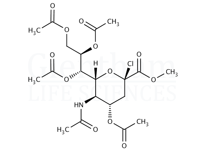 N-Acetyl-2-chloro-2-deoxyneuraminic acid methyl ester 4,7,8,9-tetraacetate Structure