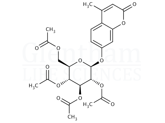 4-Methylumbelliferyl 2,3,4,6-Tetra-O-acetyl-β-D-glucopyranoside Structure