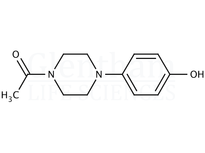 1-Acetyl-4-(4-hydroxyphenyl)piperazine Structure