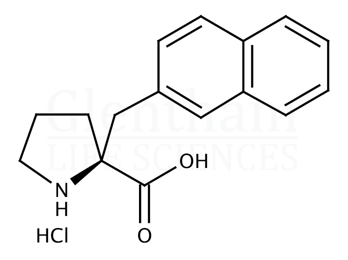 Structure for  (S)-alpha-(2-Naphthalenylmethyl)proline hydrochloride  (679796-43-1)