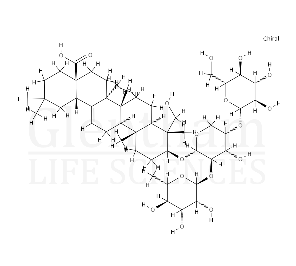 Structure for Pulsatilla saponin D (68027-15-6)