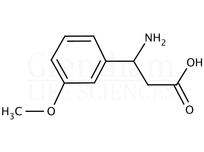 Structure for 3-Amino-3-(3-methoxyphenyl)propionic acid  (68208-19-5)