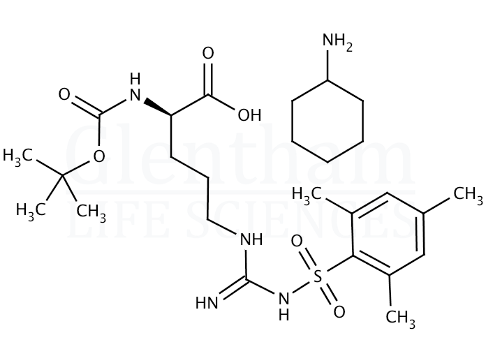 Structure for Boc-Arg(Mts)-OH cyclohexylammonium salt    (68262-72-6)