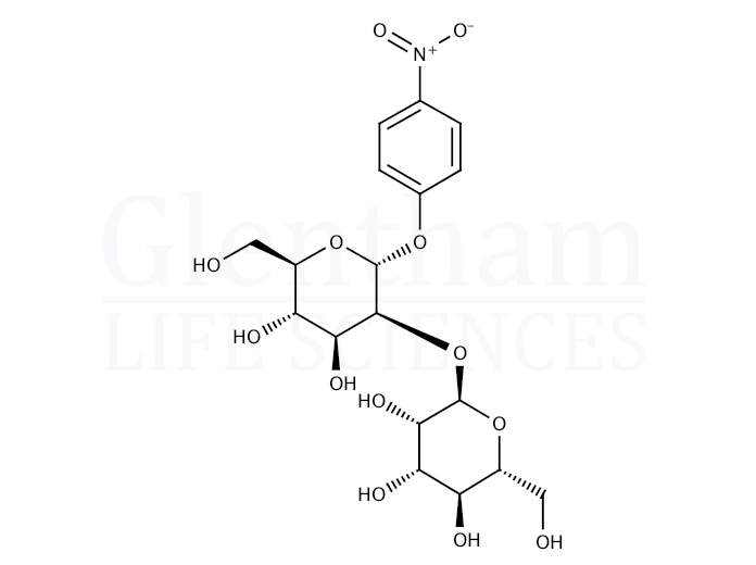 Structure for 4-Nitrophenyl 2-O-(a-D-mannopyranosyl)-a-D-mannopyranoside (68462-57-7)