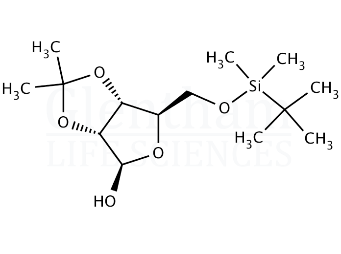 5-O-tert-Butyldimethylsilyl-2,3-O-isopropylidene-D-ribofuranose Structure