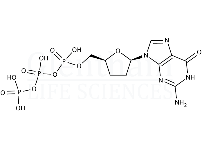 Structure for 2′,3′-Dideoxyguanosine 5′-triphosphate sodium salt