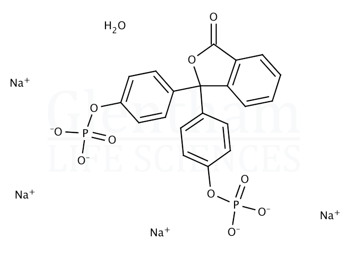 Phenolphthalein diphosphate tetrasodium salt Structure
