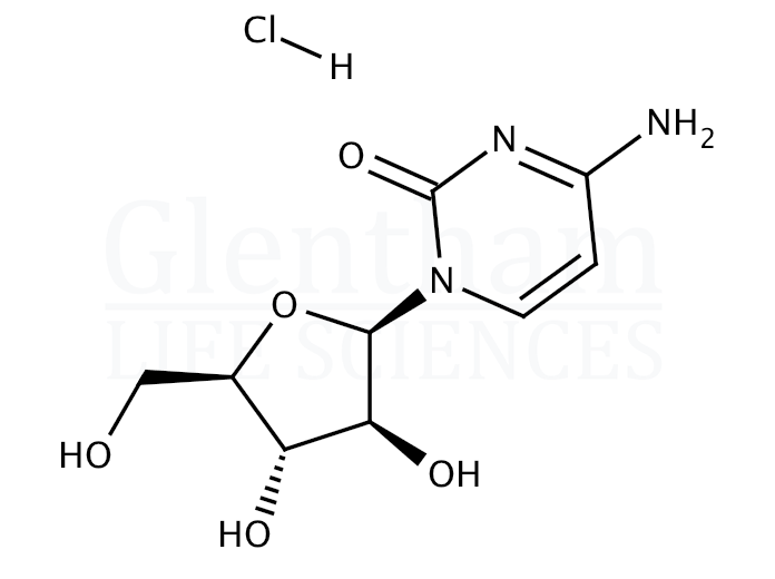 Structure for 1-(b-D-Arabinofuranosyl)cytosine hydrochloride (69-74-9)