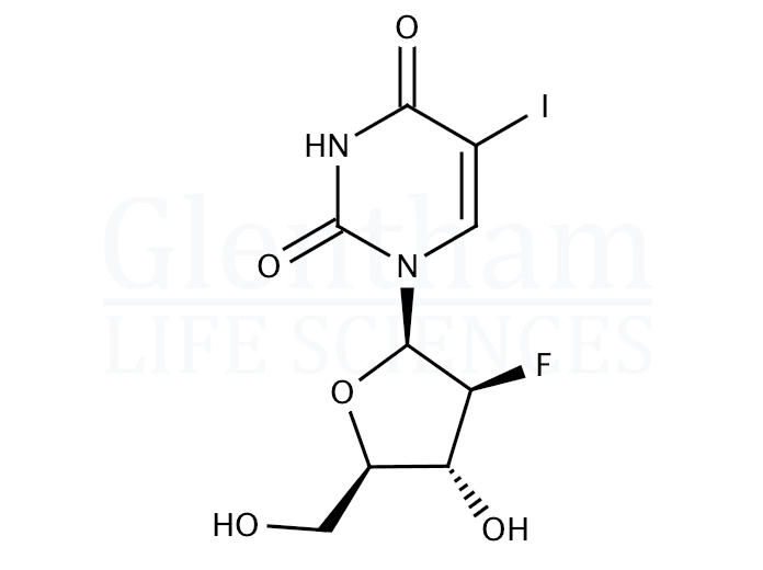 Structure for  2''-Deoxy-2''-fluoro-5-iodouridine  (69123-98-4)