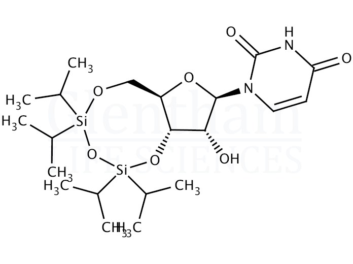 3'',5''-O-(1,1,3,3-Tetraisopropyl-1,3-disiloxanediyl)uridine Structure