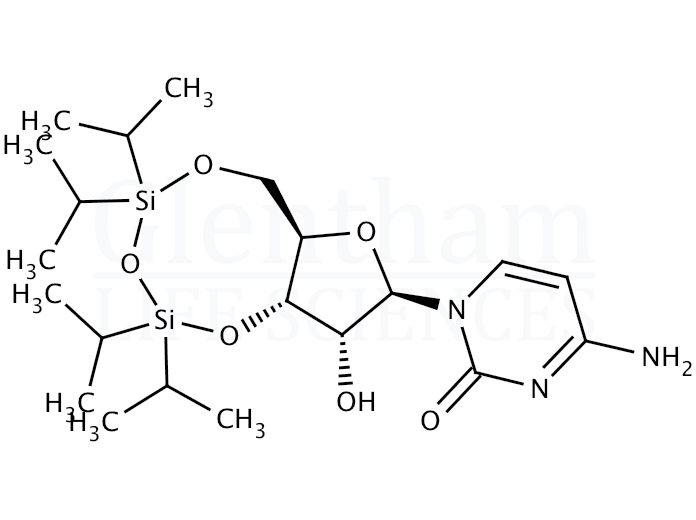 3'',5''-O-(1,1,3,3-Tetraisopropyl-1,3-disiloxanediyl)cytidine Structure