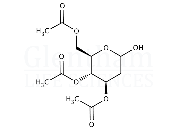 Structure for  3,4,6-Tri-O-acetyl-2-deoxy-D-glucopyranose  (69503-94-2)