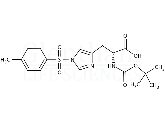Structure for Boc-D-His(Tos)-OH (69541-68-0)