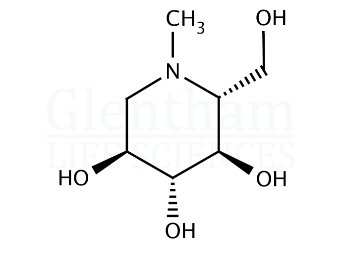 Structure for  N-Methyl-1-deoxynojirimycin  (69567-10-8)