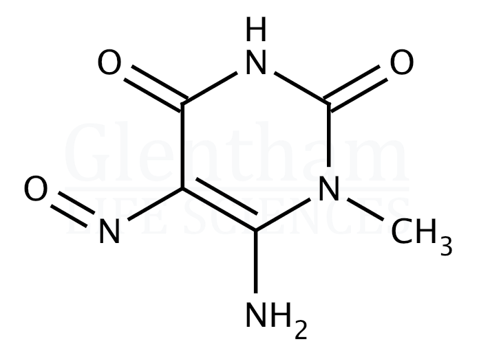 6-Amino-1-methyl-5-nitrosouracil Structure