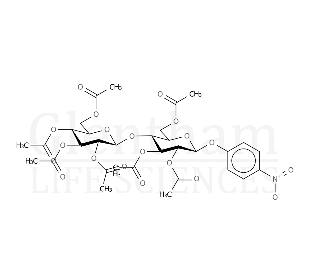 p-Nitrophenyl b-D-cellobioside heptacetate Structure