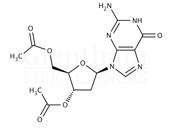Structure for 3'',5''-Di-O-acetyl-2''-deoxyguanosine (69992-10-5)