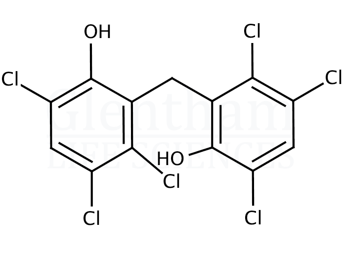 Hexachlorophene Structure